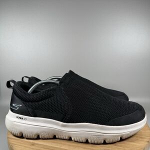 S Skechers‎ Go Walk Evolution Slip On Walking Shoes l Black Sneaker Mens 11.5